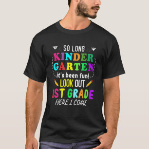 Camiseta Kids So Long Kindergarten 1st Grade Here I Come Gr
