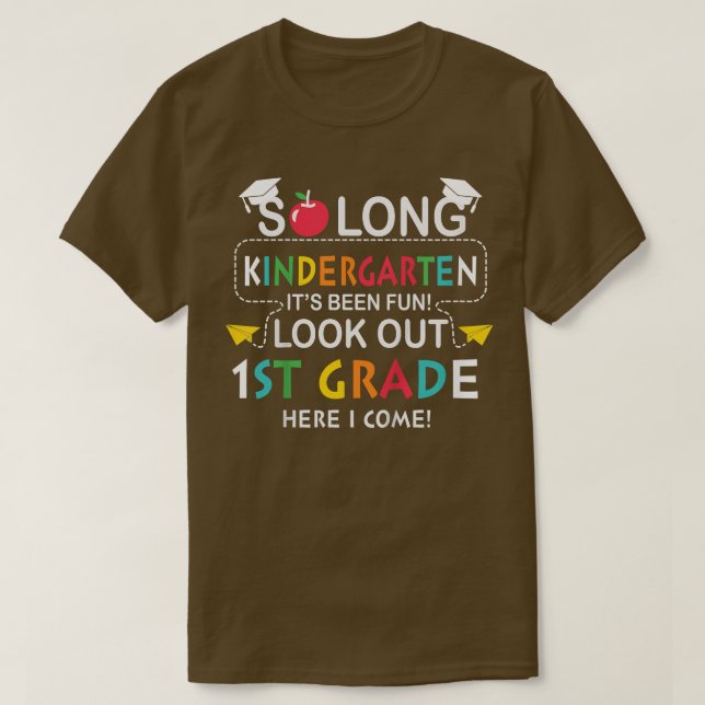 Camiseta Kids so long kindergarten here I come 1 grade T-Sh (Diseño del anverso)