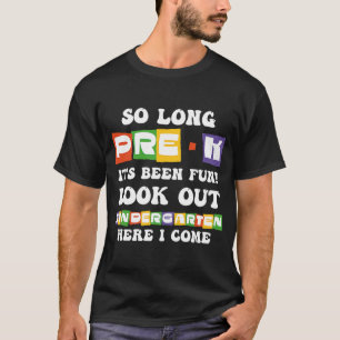 Camiseta Kids So Long Pre K Kindergarten Here Grad