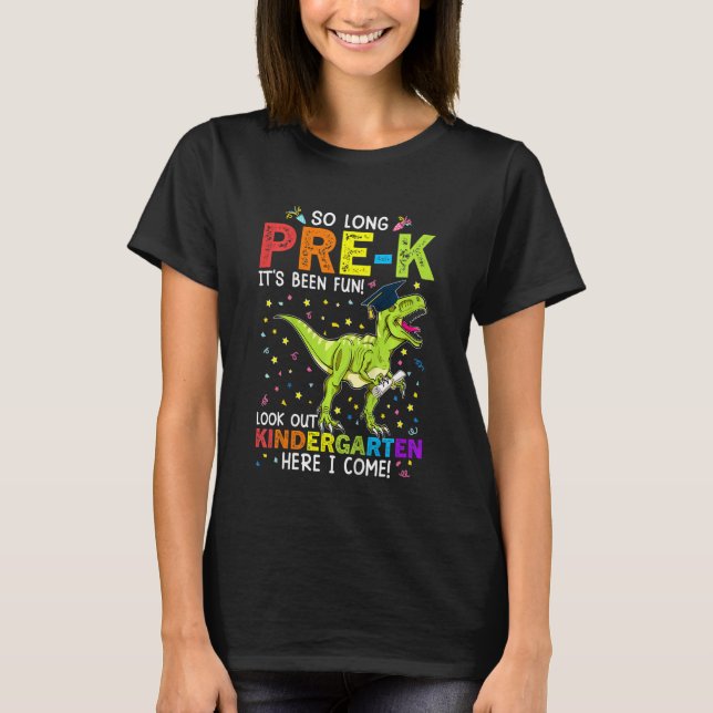Camiseta Kids So Long Pre K Kindergarten Here I Come School (Anverso)