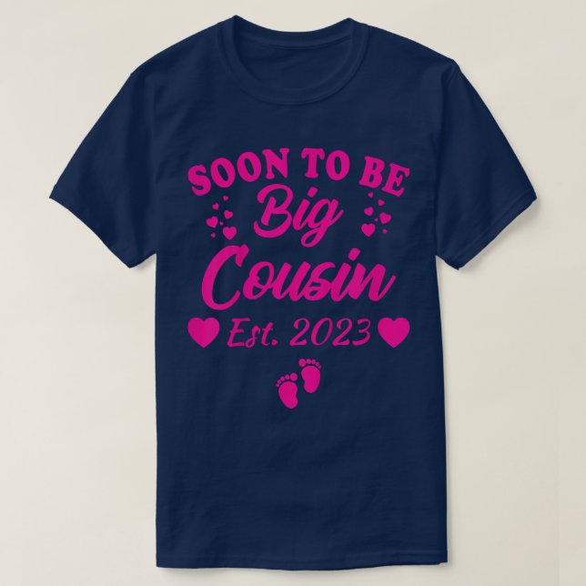 Camiseta Kids Soon To Be Big Cousin 2023 Pregnancy Announce (Diseño del anverso)
