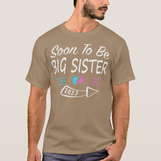 Camiseta Kids Soon To Be Big Sister 2023 Pregnancy Announc