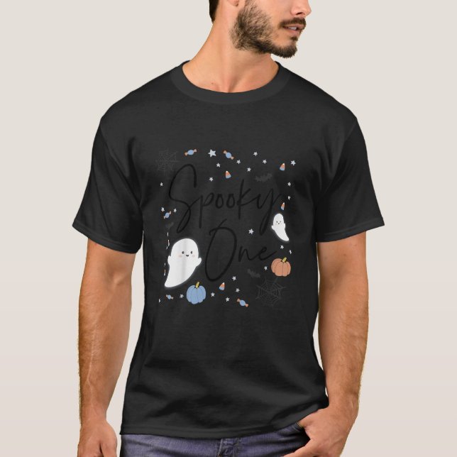 Camiseta Kids Spooky One First Birthday Blue Baby Boy Child (Anverso)