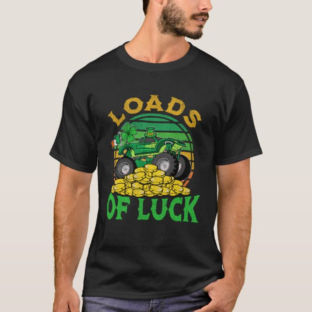 Camiseta Kids St Patricks Day 2023 Monster Truck Loads Of L (Anverso)
