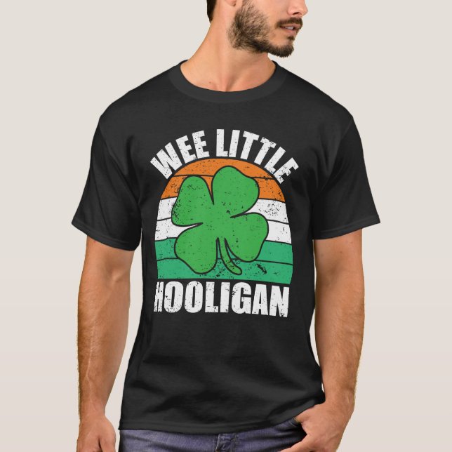 Camiseta Kids St Patricks Day Irish wee Little Hooligan (Anverso)