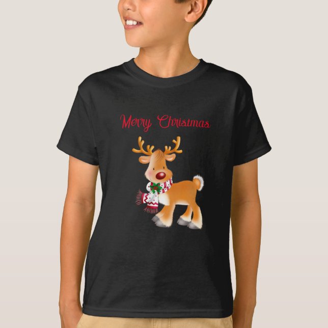 Camiseta Kids T-Shirt Holiday Rudolph (Anverso)