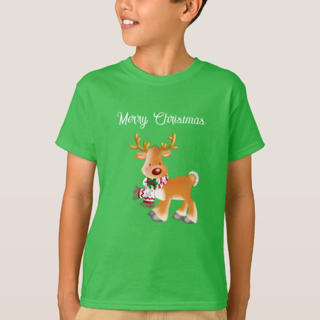 Camiseta Kids T-Shirt Holiday Rudolph (Anverso)