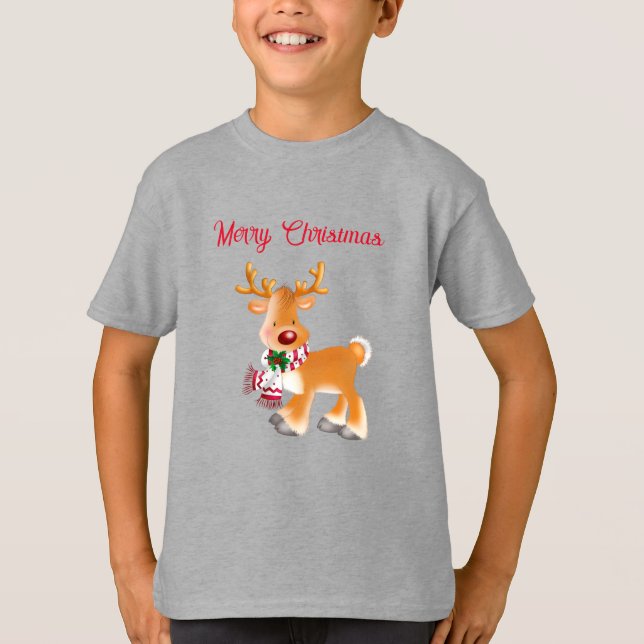Camiseta Kids T-Shirt Holiday Rudolph (Anverso)