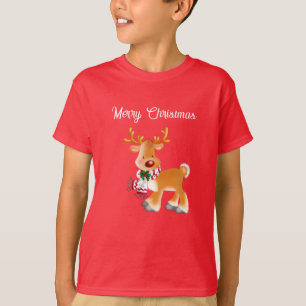 Camiseta Kids T-Shirt Holiday Rudolph