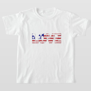 Camiseta Kids T-Shirt Patriotic Love