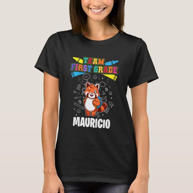 Camiseta Kids Team First Grade  Mauricio  Personalized (Anverso)