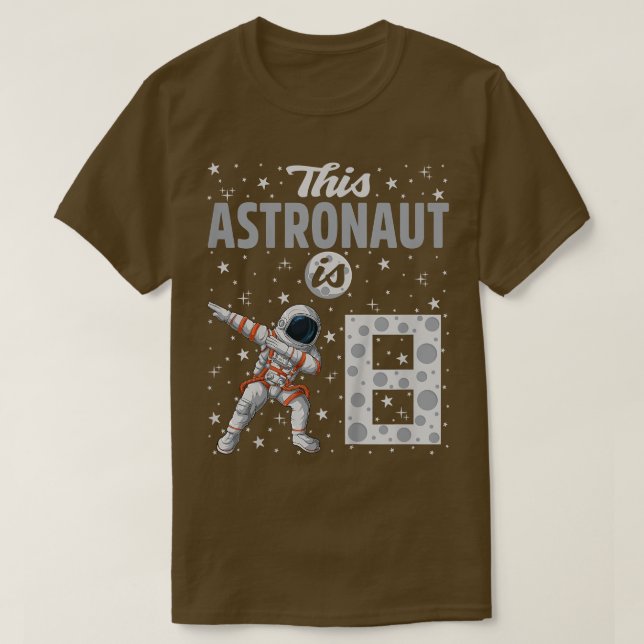 Camiseta Kids This Astronaut Is 8 Dabbing Astronaut 8th Bir (Diseño del anverso)