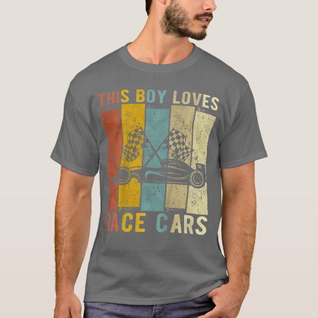 Camiseta Kids This Boy Loves Race s Boys Racing s (Anverso)