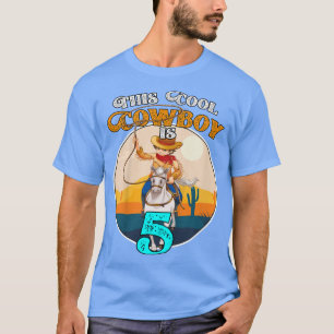 Camiseta Kids This Cool Cowboy with Horse is 5 Years old 5t