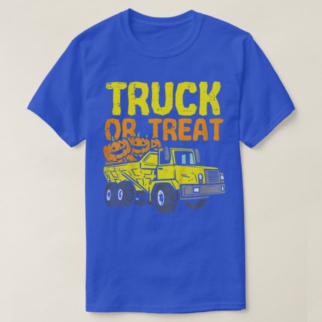 Camiseta Kids Truck Or Treat Pumpkins Toddler Boys Hallowee (Diseño del anverso)