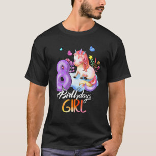 Camiseta Kids Unicorn 8Th Birthday I'm 8 Years Old Boys Gir