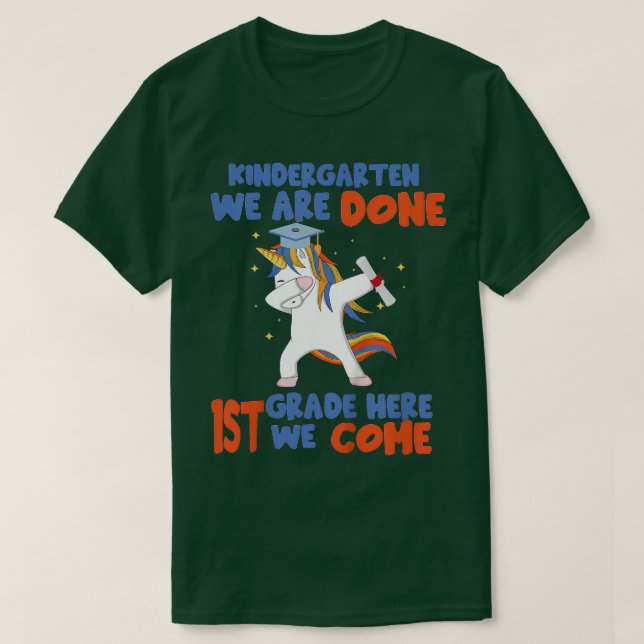 Camiseta Kids Unicorn Kindergarten Done Graduated Kindergar (Diseño del anverso)