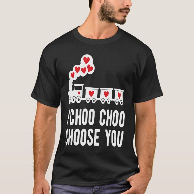 Camiseta Kids Valentine's Day Choo Choo Train Hearts for Bo (Anverso)