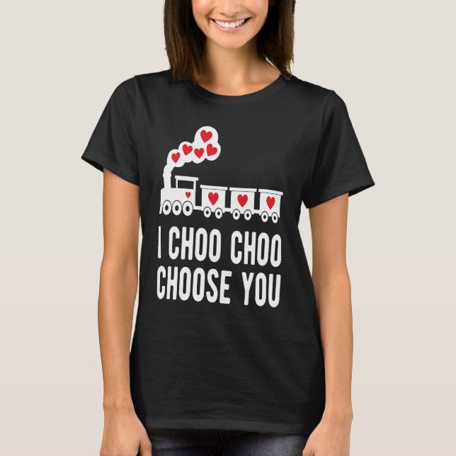Camiseta Kids Valentine's Day Choo Choo Train Hearts for Bo (Anverso)