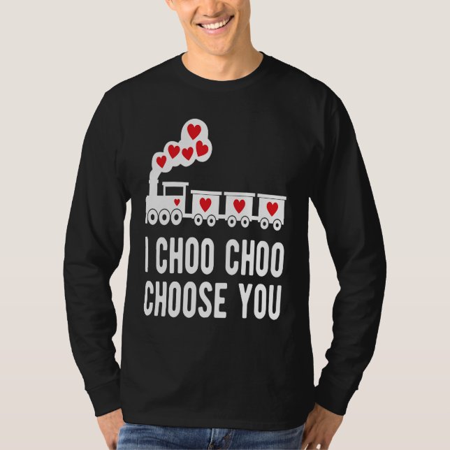 Camiseta Kids Valentine's Day Choo Choo Train Hearts for Bo (Anverso)