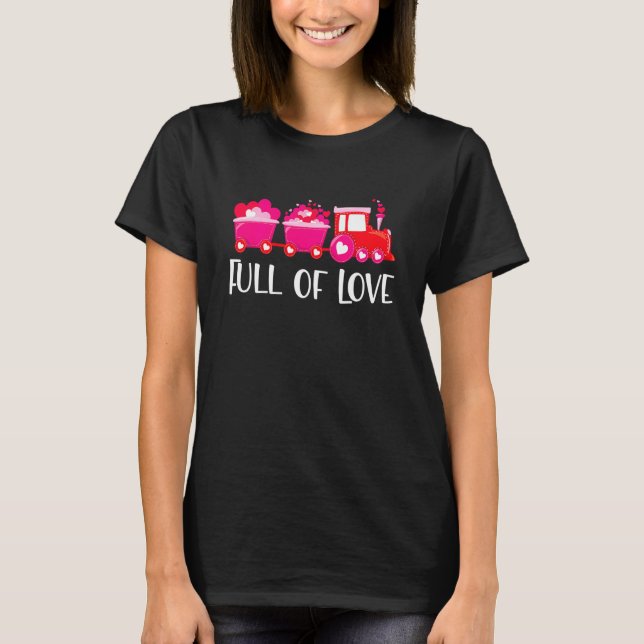Camiseta Kids Valentines Day Train Loads Of Love Choo Toddl (Anverso)