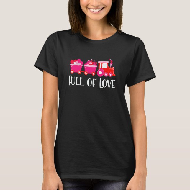 Camiseta Kids Valentines Day Train Loads Of Love Choo Toddl (Anverso)