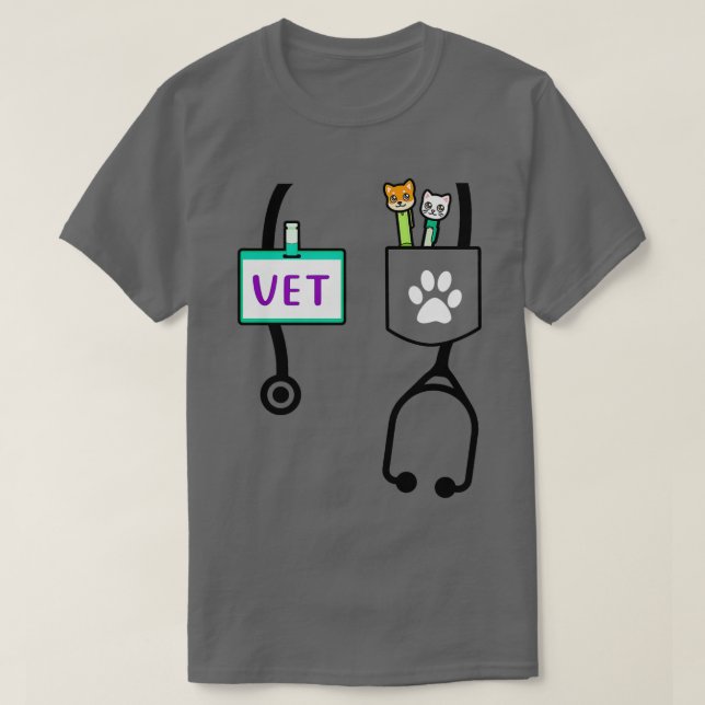 Camiseta Kids Veterinarian Costume Gift Boys Girls Kids Ani (Diseño del anverso)
