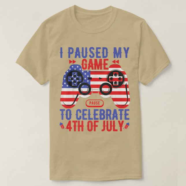Camiseta Kids Video Game 4th Of July Gamer American Flag To (Diseño del anverso)