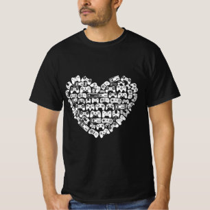 Camiseta Kids Video Game Controller Heart Día de San Valent