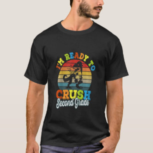Camiseta Kids Vintage Dinosaur Back To School Im Ready To C