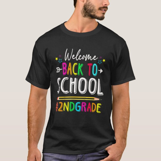 Camiseta Kids Welcome Back To School Second Grade Vibes Stu (Anverso)