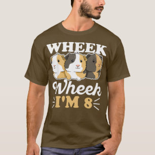 Camiseta Kids Wheek Wheek I'm 8 Design for your 8 year old 
