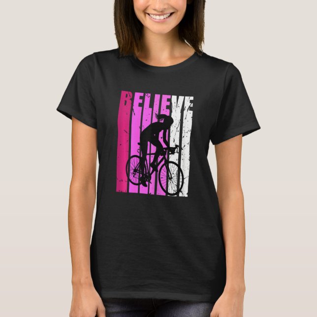 Camiseta Kids Youth Cycling Life Pink Inspiring Loves Bikes (Anverso)