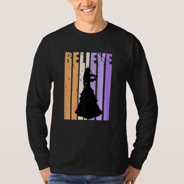 Camiseta Kids Youth Retro Violin Believe Practice Plays The (Anverso)