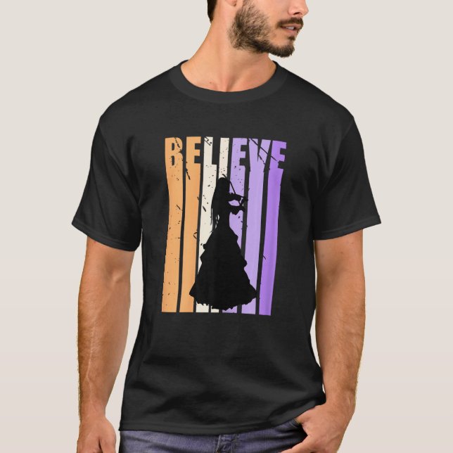 Camiseta Kids Youth Retro Violin Believe Practice Plays The (Anverso)