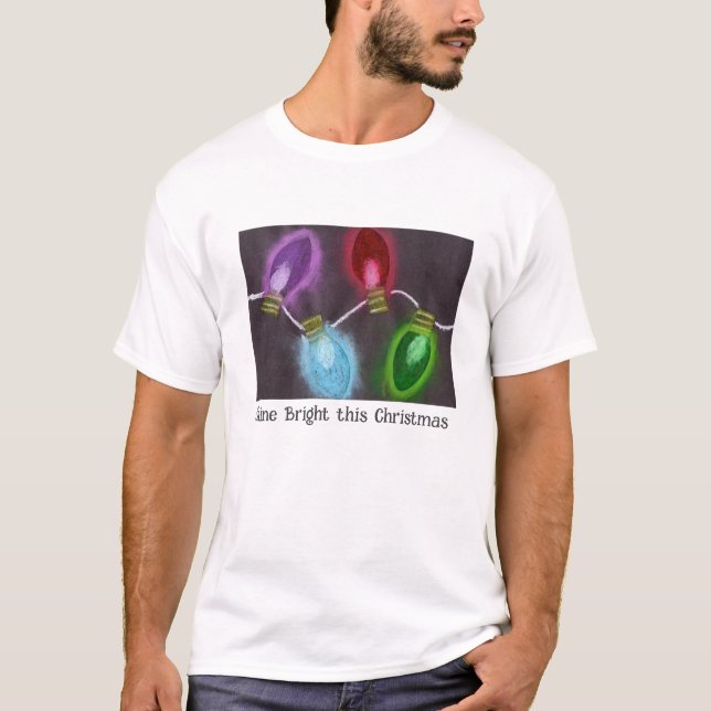 Camiseta KidsArt para CHOC - Luces de Navidades brillantes (Anverso)