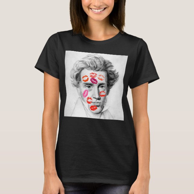 CAMISETA "KIERKEGAARD CUBIERTO CON KISS" (Anverso)