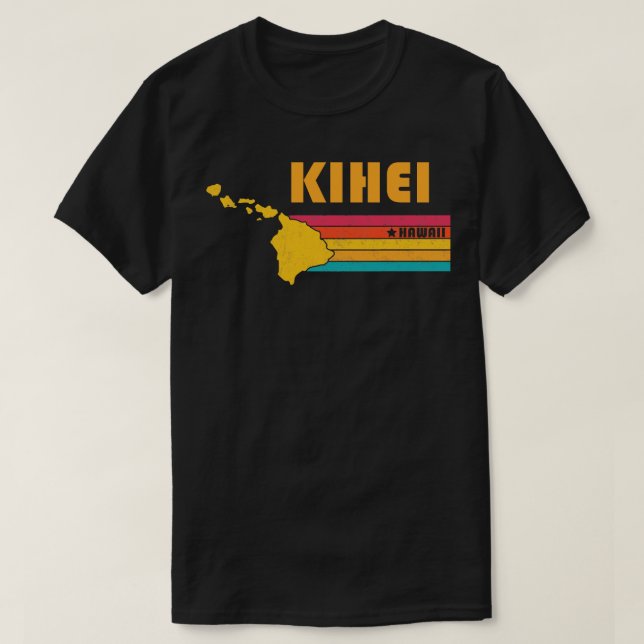Camiseta Kihei Hawaii Vintage Distresage Souvenir (Diseño del anverso)