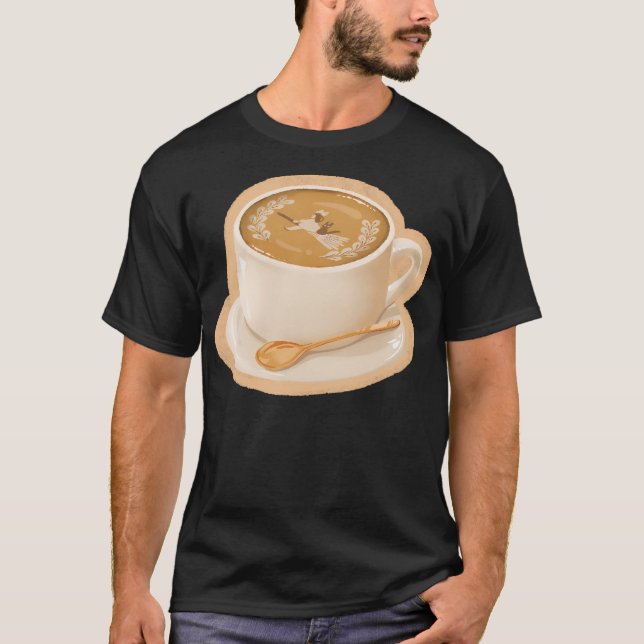 Camiseta Kiki S Delivery Service Latte Cafe Art (Anverso)