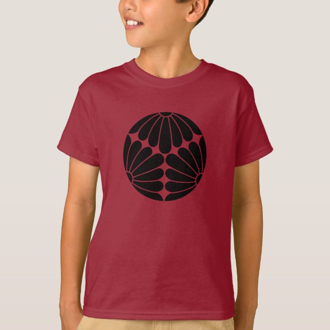 Camiseta Kiku Kiku Chrysanthemum Mon Oriental Art (Anverso)