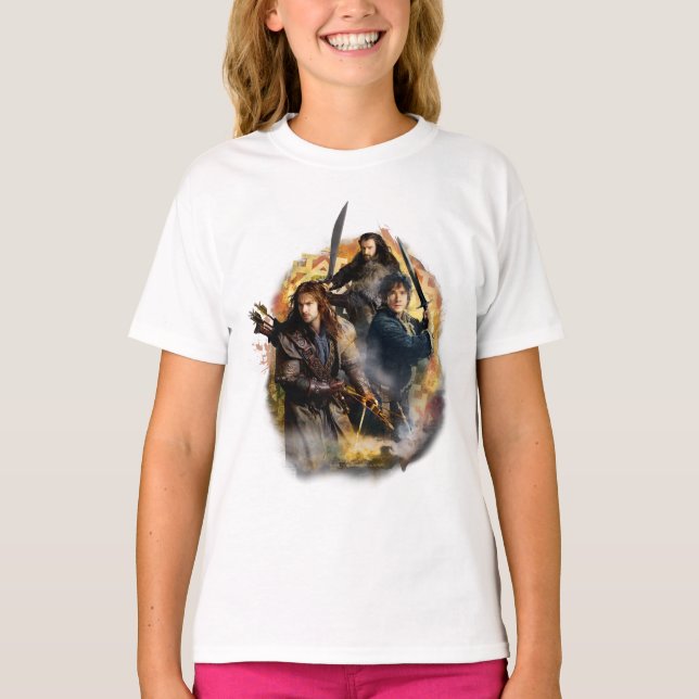 Camiseta Kili, BILBO BAGGINS™ y THORIN OAKENSHIELD™ Art (Anverso)