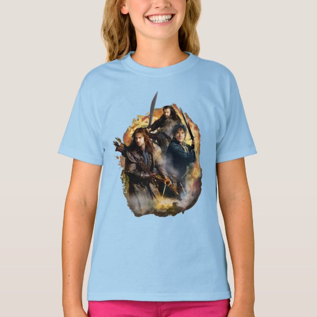 Camiseta Kili, BILBO BAGGINS™ y THORIN OAKENSHIELD™ Art (Anverso)
