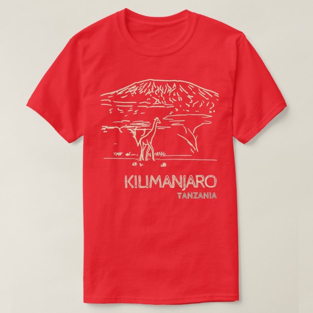 Camiseta Kilimanjaro Tanzania Tanzania África Giraffe (Diseño del anverso)