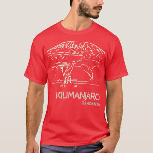 Camiseta Kilimanjaro Tanzania Tanzania África Giraffe