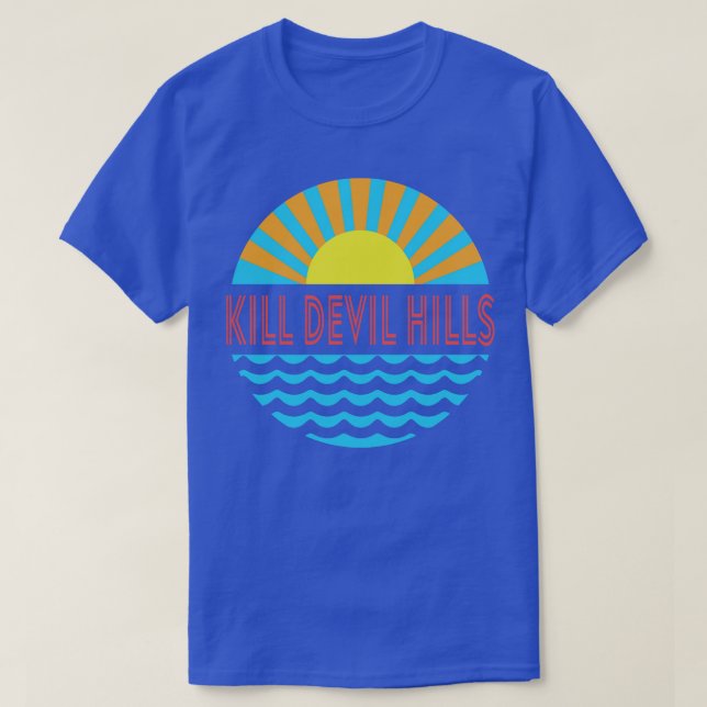 Camiseta Kill Devil Hills Beach Sun And Waves (Diseño del anverso)