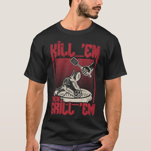 Camiseta Kill Em Grill Em Bbq (Anverso)