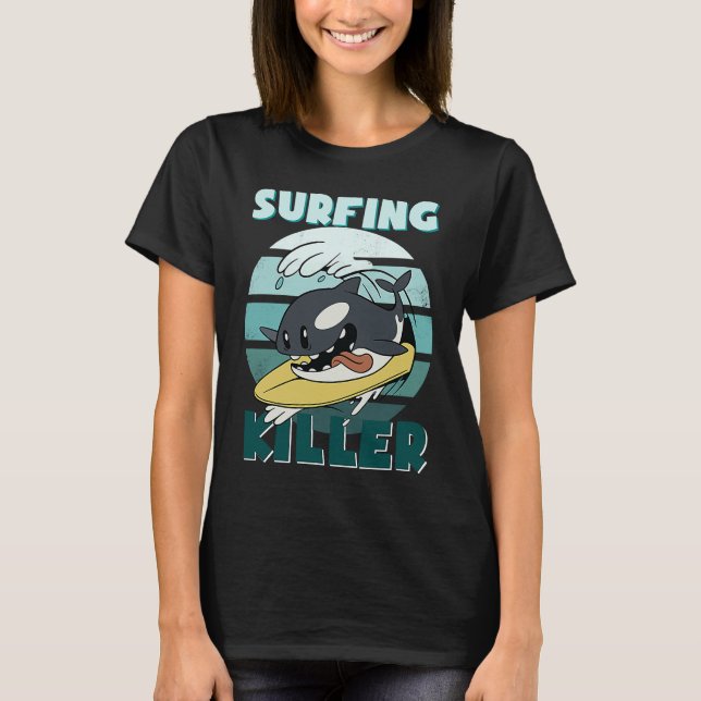 Camiseta Killerwal Surf Océano Hombres Niños Orca (Anverso)