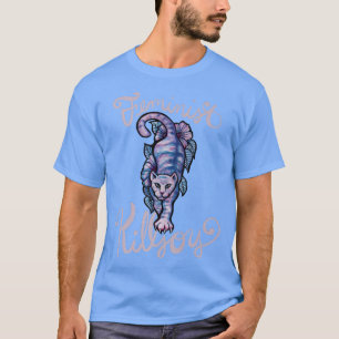 Camiseta Killjoy Feminist Feminism Art Purple Cat Art Leopa