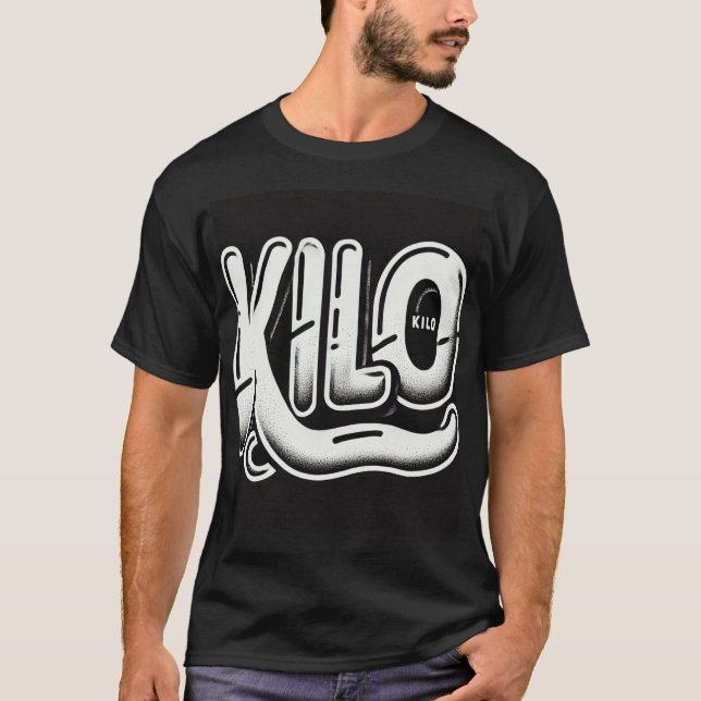 Camiseta Kilo Typography T-Shirt Design (Anverso)