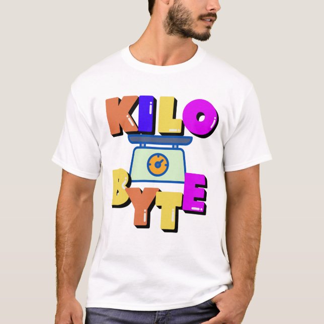 Camiseta Kilobyte en unidad de medida de datos  (Anverso)